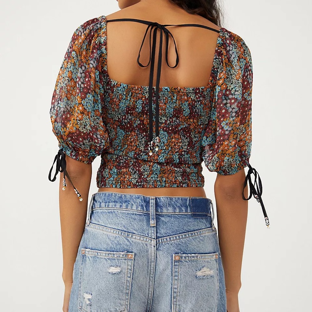❌SOLD❌ Free People Back on Top Crop Top Dark Combo Size XS NWT